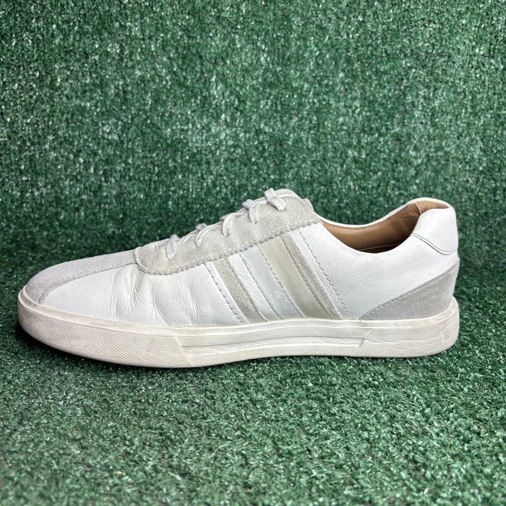 Clarks Unstructured Un Costa Band Leather Suede Casual Sneaker White Mens Size 8